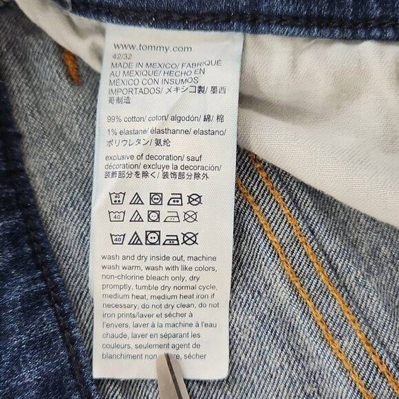 Tommy Hilfiger Jeans Men's 42x32 Stretch Medium Wash Denim Straight Leg EUC LN - Picture 13 of 15
